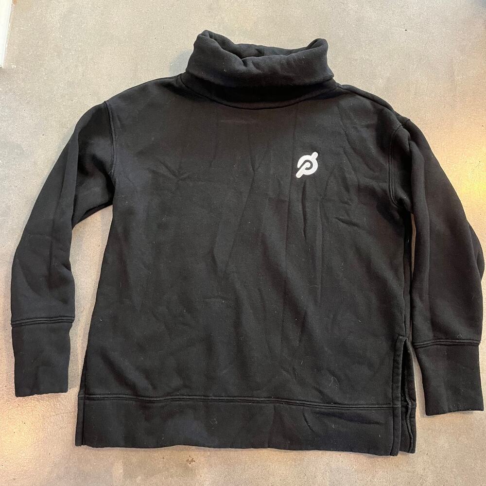 Peleton Black Cowl neck sweater Womens small athletic top